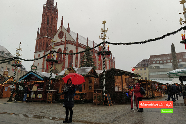 nieve wurzburgo mercado de navidad